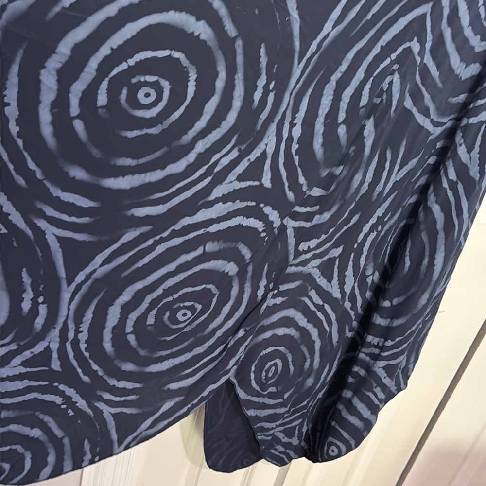Elegant Blue Tie-Dye Women's Skirt - Picture 5 of 7